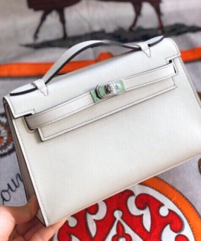 에르메스 미니 켈리백22 끄레 은장 스위프트